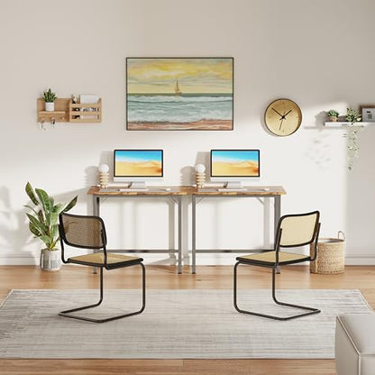 COTUBLR Small Desk, 24 Inch Small Computer Desk for Spaces, Compact Tiny Mini Simple Desk Table for Bedroom Home Office Writing Work Study Kids Student Teacher, Bonus Mousepad, Rustic Brown - color: Rustic Brown