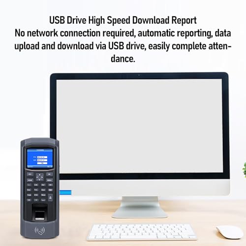 Time Clocks for Employees Small Business, Clock in System, Time Card Device, Anti Tamper Biometric Attendance, USB Report, High Capacity for Offices Factories Schools