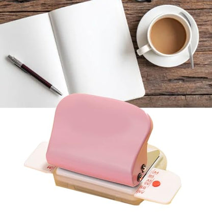 Mini Coil Binding Machine, Manual Spiral Binding Tool for Paper Documents Notebooks DIY Crafts Home Office School Plastic Portable - color: Pinkish