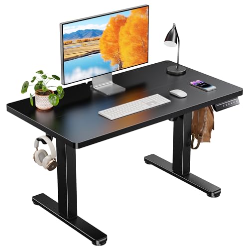 ErGear Low Height Adjustable Desk, Lifts 18.9-28.4 Inches, 35 X 20 Inches Electric Standing Desk for Kids, 4 Height Memory Settings & Storage Hooks, Home Office Computer Table & Study Desk, Black - color: Black, size: 35 X 20 Inch