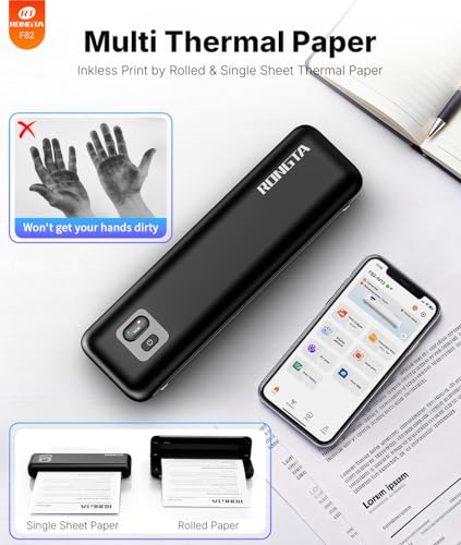 Rongta Bluetooth Portable Thermal Printer - color: Black