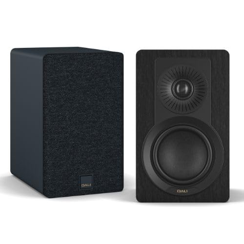 DALI KUPID Premium Compact Passive Hi-Fi Bookshelf Speakers, 2-Way Design with 4.5" Woofer & 1" Tweeter, Includes Wall Mount (Pair) (Black Ash) - color: Black Ash