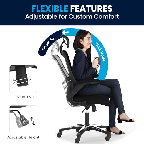 Flash Furniture Mesh Swivel Adjustable Office Chair, Black