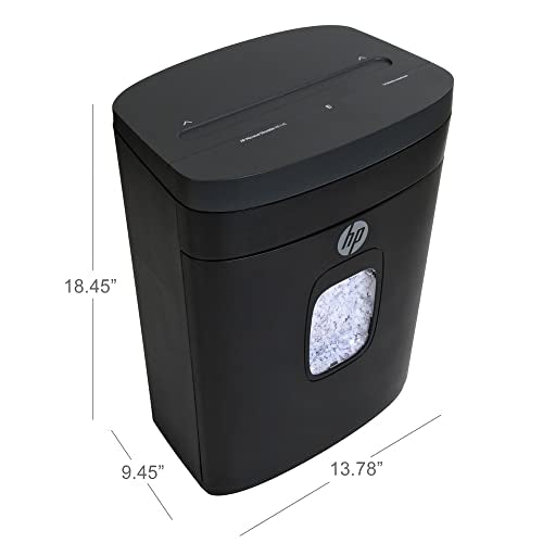 HP - Micro Cut Paper Shredder, 14-Sheet with Slide Top for Office - size: 14 Sheet