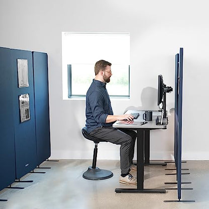 VIVO Navy Blue Freestanding 72 x 66 in Privacy Panel, PP-3-T072NB - color: Navy Blue, size: 72" wide, 66" Tall