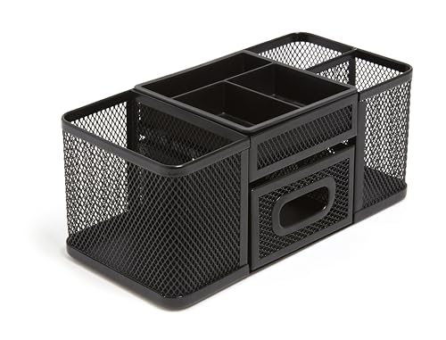 TRU RED Wire Mesh Desk Organizer, 7-Compartment Accessory Holder