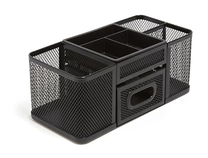 TRU RED Wire Mesh Desk Organizer, 7-Compartment Accessory Holder