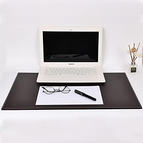 KINGFOM Desk Pad & Mat 24" x 18" Protector Large Mouse Pad PU Leather for Desktops and Laptops (Brown) - color: Brown-a111