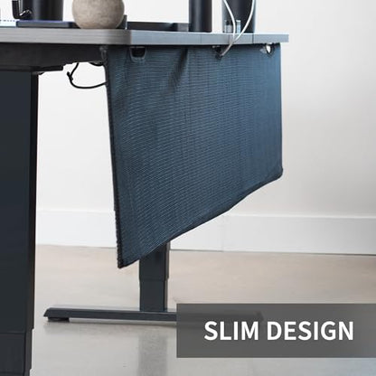 VIVO Black 71 inch Under Desk Privacy and Cable Management Organizer Sleeve, Wire Hider Kit Panel System, DESK-SKIRT-71 - size: 71" Panel