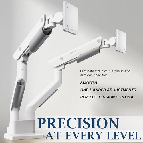 VIVO PRO Heavy Duty, Premium Dual Ultra-Wide Monitor Tension Arm, 24 inch to 38 inch Screens, Holds 59.4 lbs per Arm, Desk Mount Monitor Stand for 2 Ultrawides, White, PRO-ST245W - color: White