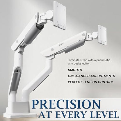 VIVO PRO Heavy Duty, Premium Dual Ultra-Wide Monitor Tension Arm, 24 inch to 38 inch Screens, Holds 59.4 lbs per Arm, Desk Mount Monitor Stand for 2 Ultrawides, White, PRO-ST245W - color: White