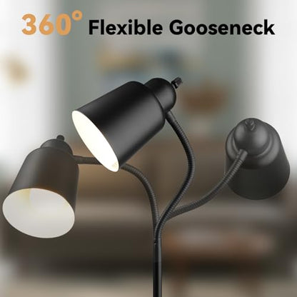 LALISU Floor Lamp, Industrial Floor Lamps for Living Rooms & Bedrooms - color: All Black