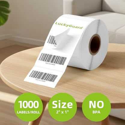 2" x 1" Direct Thermal Labels-Perforated Barcodes, Shipping, Address Label Paper, Durable Self-Adhesive Thermal Printer Stickers, Compatible with Zebra & Rollo Printers（12 Rolls）