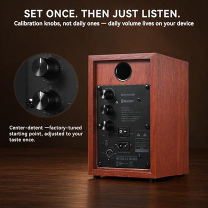 Sanyun SW203 3" 2-Way Active Bookshelf Speakers for Desktop Computer PC - color: Red