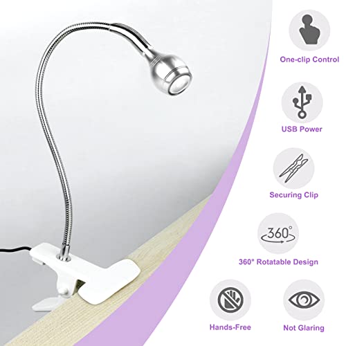 Saviland Mini Nail LED Lamp – Flexible Rotatable USB Quickly Nail Dryer Gel Lamp for Nails with Securing Clip Led Light for Nails for Curing Gel Polish U V Nail Gels Manicure DIY | Securing clip design, USB powered, Fast curing, Salon use, DIY manicure, G
