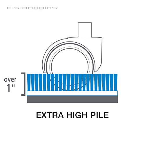 ES Robbins Everlife Extra High Pile Chair Mat, 45"x53", Clear