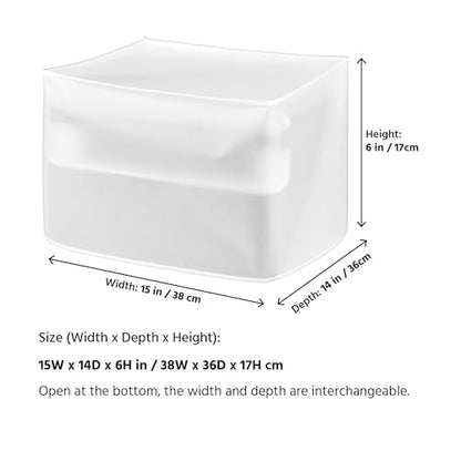 Printer Dust Cover See-Through Lightweight Waterproof Protective case jacket,compatible with HP, EPSON,CANON, BROTHER, PIXMA -15W x14D x6H in - size: 15W x14D x6H