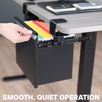 VIVO Black Clamp-on Under Desk Filing Cabinet, MOUNT-FCD1C-B - style: Desk Clamp