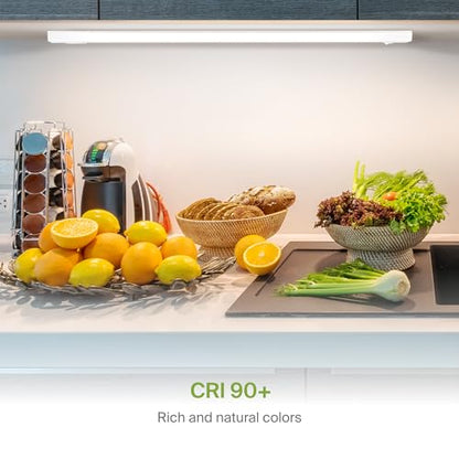 ASD LED Under Cabinet Lighting Hardwired, 48 Inch 24W 2700K-5000K Selectable, 2087LM, CRI90+, Direct Wire Linkable Under Counter Lights for Kitchen, Dimmable Under Cabinet Lights, White, UL Certified - color: 48 Inch White, size: 1 Pack