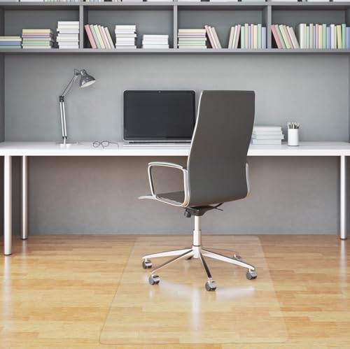 Clear Chair mat for Hardwood Floor 36 x 55 inches Transparent Floor Mats Wood/Tile Protection Mat for Office & Home (36" X 55" Rectangle)