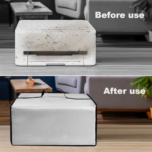 Printer Dust Cover for Canon PIXMA TS4320/PIXMA TS6520 Inkjet Printers | Printers Universal Anti-static Protective Nylon Covers Case for Brother Smart 1360 Inkjet Printer (Cover Only) - color: Silver
