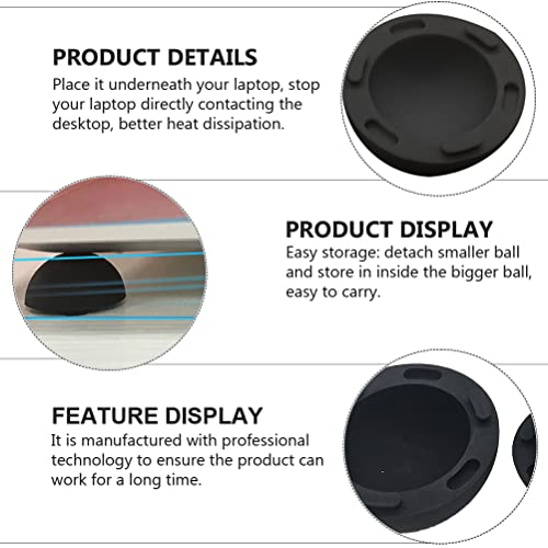 SOLUSTRE Laptop Cooling Ball Pad 4Pcs Silicone Heat Dissipation Feet Riser Stand for Notebook Computer Support and Anti-Slip Cooling Elevator