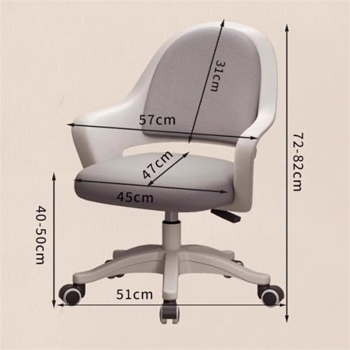 Office Chair Home Office Desk Chair for Petite Women, Adjustable Seat Height, Gaming Chair Ergonomic Office Chair Desk Chair(Gris) - color: Gris