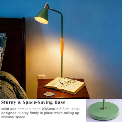 Adjustable Reading Floor Lamp,360°Rotatable Shade,3CCT LED Bulb Include,Green - color: Green Metal Shade