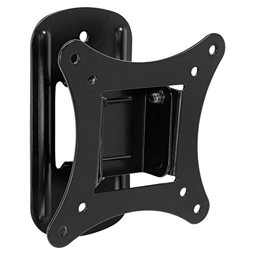 Mount-It! Small TV Wall Mount for 19–32 Inch Flat Screen TVs | Tilt and Swivel TV Wall Mount | Low Profile 2.4” Design | VESA 75x75 100x100 | Single Stud Installation | 44 lb Capacity - size: Small, style: Tilt and Swivel