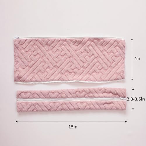 FORCHEER Large Office Chair Cover with Armrest Cover Pink Jacquard Stretch Computer Chair Covers with Long Arm Rest Slipcovers Washable - color: Jacquard-pink, size: Large+Chair-Arm Cover