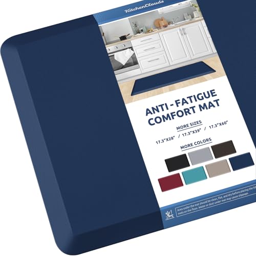 Kitchen Mat Cushioned Anti Fatigue Rug Standing and Comfort Floor Mats - color: Blue, size: 39"L x 17.3"W x 0.5"Th