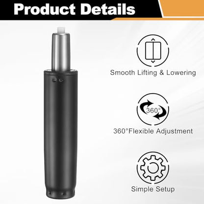 uxcell Office Chair Gas Cylinder, 14 Inch Class 3 Gas Cylinder Replacement Universal Hydraulic Pneumatic Lift Piston for Office Gaming Chair Desk Stools, Black - color: Black, size: 14 Inch