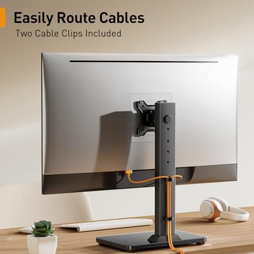 Perlegear Single Monitor Stand for 13–34 inch Screens up to 44 lbs - size: 13-34 inch
