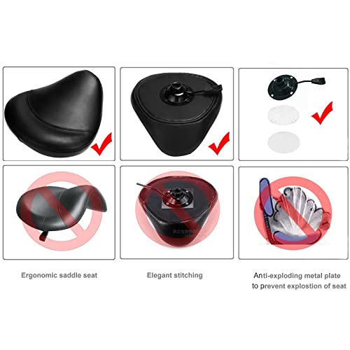 Kaleurrier Saddle Stool with Back Support: Rolling Saddle Chair with Wheels - color: Black, size: With Back
