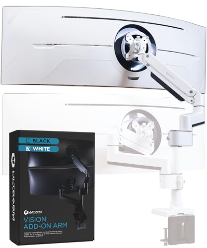 ULTRARM Heavy Duty Extension Arm Accessory for MA20PW-S Do Not Use Alone - color: White, size: Extension Monitor Arm