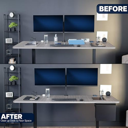 VIVO Black Under Desk Filing Cabinet, MOUNT-FCD1S-B - style: Under Desk Mount
