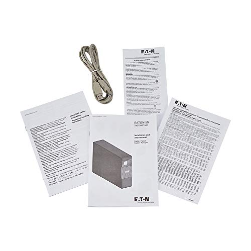 Eaton 5S1000LCD UPS Battery Backup & Surge Protector, 1000VA / 600W, AVR, LCD Display, Line Interactive - size: 1000VA, style: 5S LCD