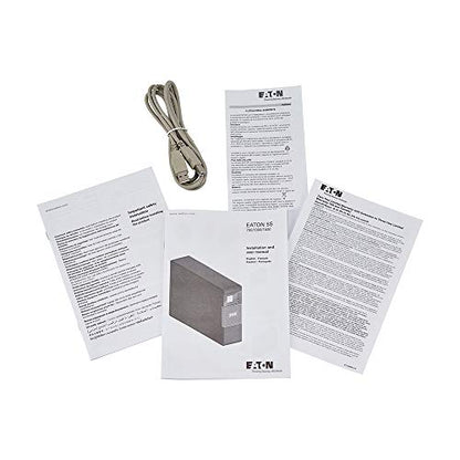 Eaton 5S1000LCD UPS Battery Backup & Surge Protector, 1000VA / 600W, AVR, LCD Display, Line Interactive - size: 1000VA, style: 5S LCD