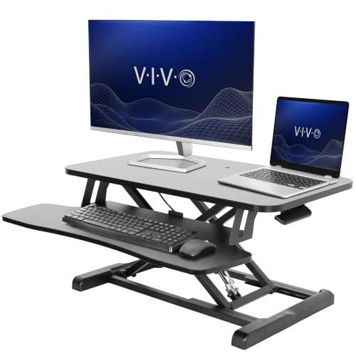 VIVO Black 28 in Standing Desk Converter, DESK-V028KB - color: Black, size: 28"