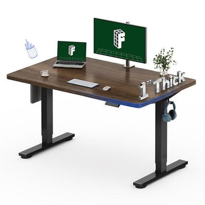 FLEXISPOT 48"x30" Electric Standing Desk, Black Walnut - color: Black Walnut, size: 48x30"