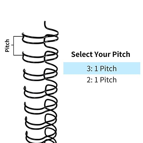 Rayson Wire Binding Spines, 5/8" 3:1 Pitch, 32-Loop Black, 50 Pack | Binds up to 140 sheets; choose 5/8" size for thick reports, manuals and project documents. - size: 5/8" (140 Sheets Capacity)