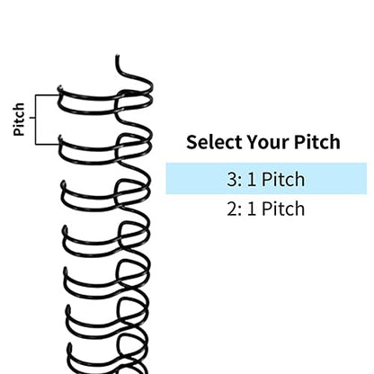Rayson Wire Binding Spines, 5/8" 3:1 Pitch, 32-Loop Black, 50 Pack | Binds up to 140 sheets; choose 5/8" size for thick reports, manuals and project documents. - size: 5/8" (140 Sheets Capacity)