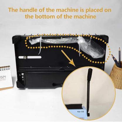 Rayson 3:1 Pitch Wire Binding Machine Bundle, 32-Hole Letter Size Binder, Punches 12 Sheets, Binds up to 120 Sheets, with 100 Black 1/2" 32-Loop Wire Binding Spines