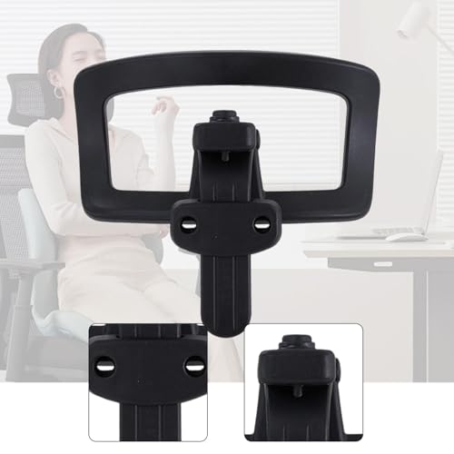 Chairs Headrest Adjustable Ergonomic Office Chair Headrest Neck Support Pillow Attachment with Pp Material Suit for Long Hours Sitting in, Black