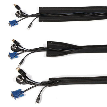 20inch Cable Concealer Management Sleeve Wire Organizer for Computer Neoprene Cord Cover Cable Hider Protector