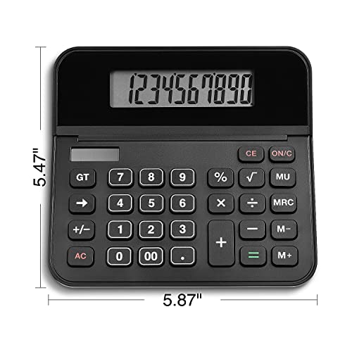 Staples 10‑Digit Desktop Calculator, Large Display with Big Buttons, Solar & Battery Dual Power, Basic Office Calculator for Business, Home & School, Black, 2‑Pack (ST250‑CCVS) - style: 2 Pack