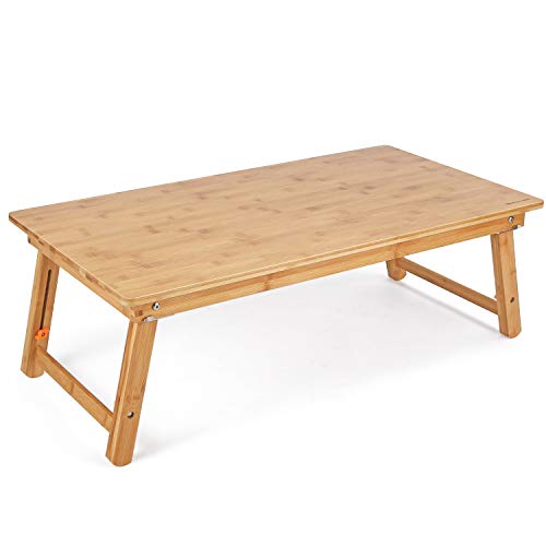 Nnewvante Large Floor Desk Foldable Tray for Adults, Bamboo 33.5 x 17.7in - color: Bamboo, size: 33.5 inch