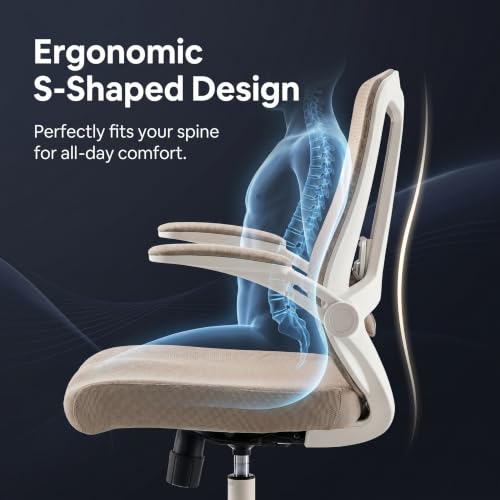 Ergonomic Office Desk Chair High Back Mesh Computer Chair (08beige, Chair) - color: 08beige