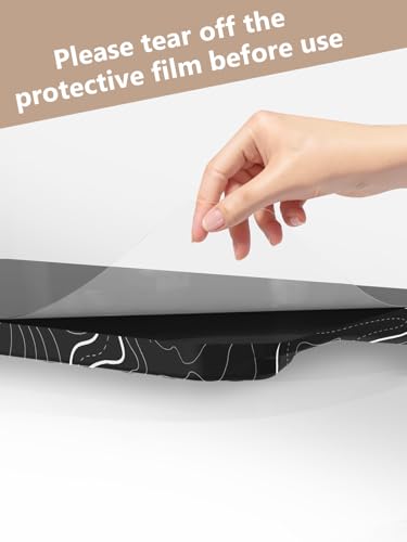 2-in-1 Ergonomic Keyboard Stand with Wrist Rest, Black Topographic - color: Black Topographic