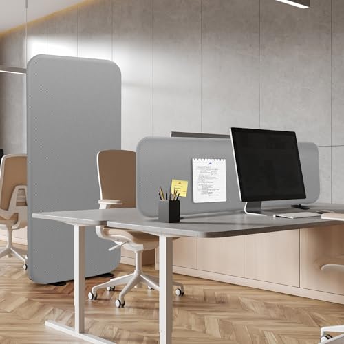DECOLAB Portable Freestanding Room Partition & Desk Divider Set for Home Office, Classroom, Shared Workspace, Steel